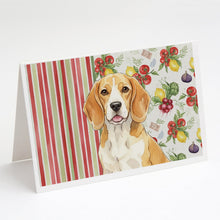 Load image into Gallery viewer, Lemon and White Beagle Vegetables Greeting Cards Pack of 8