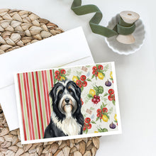 Load image into Gallery viewer, Black Bearded Collie Vegetables Greeting Cards Pack of 8
