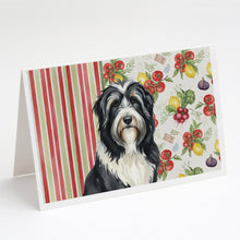 Load image into Gallery viewer, Black Bearded Collie Vegetables Greeting Cards Pack of 8
