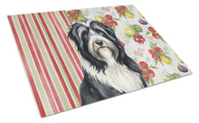 Load image into Gallery viewer, Black Bearded Collie Vegetables Glass Cutting Board