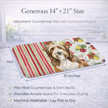 Load image into Gallery viewer, Brown Bearded Collie Vegetables Dish Drying Mat