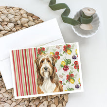 Load image into Gallery viewer, Brown Bearded Collie Vegetables Greeting Cards Pack of 8