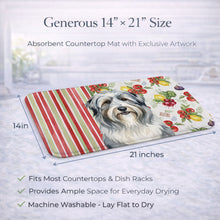 Load image into Gallery viewer, Bearded Collie Vegetables Dish Drying Mat