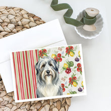 Load image into Gallery viewer, Bearded Collie Vegetables Greeting Cards Pack of 8