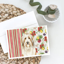 Load image into Gallery viewer, White and Tan Bearded Collie Vegetables Greeting Cards Pack of 8