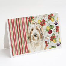 Load image into Gallery viewer, White and Tan Bearded Collie Vegetables Greeting Cards Pack of 8