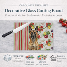 Load image into Gallery viewer, Belgian Malinois Vegetables Glass Cutting Board
