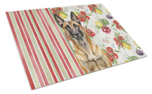 Load image into Gallery viewer, Belgian Malinois Vegetables Glass Cutting Board