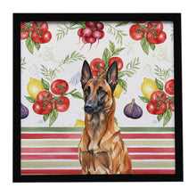 Load image into Gallery viewer, Mahogany Belgian Malinois Vegetables Framed Metal Print