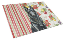 Load image into Gallery viewer, Belgian Sheepdog Groenendael Vegetables Glass Cutting Board