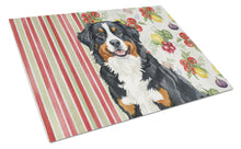 Load image into Gallery viewer, Bernese Mountain Dog Vegetables Glass Cutting Board