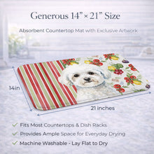 Load image into Gallery viewer, Bichon Frise Vegetables Dish Drying Mat