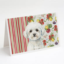 Load image into Gallery viewer, Bichon Frise Vegetables Greeting Cards Pack of 8