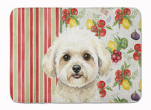 Load image into Gallery viewer, White and Cream Bichon Frise Vegetables Memory Foam Kitchen Mat