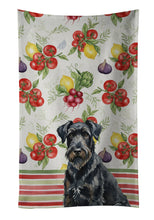 Load image into Gallery viewer, Black Russian Terrier Vegetables Kitchen Towel