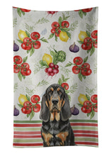 Load image into Gallery viewer, Black and Tan Bloodhound Vegetables Kitchen Towel