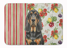 Load image into Gallery viewer, Black and Tan Bloodhound Vegetables Memory Foam Kitchen Mat
