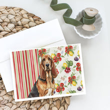 Load image into Gallery viewer, Liver and Tan Bloodhound Vegetables Greeting Cards Pack of 8
