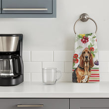 Load image into Gallery viewer, Liver and Tan Bloodhound Vegetables Kitchen Towel