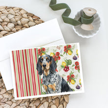Load image into Gallery viewer, Bluetick Coonhound Vegetables Greeting Cards Pack of 8