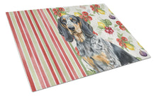 Load image into Gallery viewer, Bluetick Coonhound Vegetables Glass Cutting Board