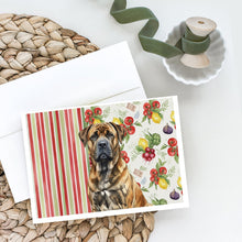 Load image into Gallery viewer, Brindle Boerboel Vegetables Greeting Cards Pack of 8