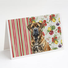 Load image into Gallery viewer, Brindle Boerboel Vegetables Greeting Cards Pack of 8