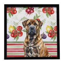 Load image into Gallery viewer, Brindle Boerboel Vegetables Framed Metal Print