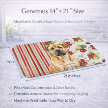 Load image into Gallery viewer, Fawn Boerboel Vegetables Dish Drying Mat