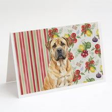 Load image into Gallery viewer, Fawn Boerboel Vegetables Greeting Cards Pack of 8
