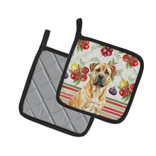 Load image into Gallery viewer, Fawn Boerboel Vegetables Pair of Pot Holders