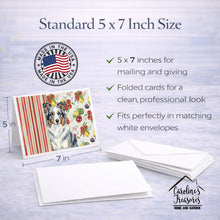 Load image into Gallery viewer, Blue Merle Border Collie Vegetables Greeting Cards Pack of 8