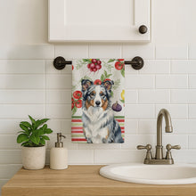 Load image into Gallery viewer, Blue Merle Border Collie Vegetables Kitchen Towel