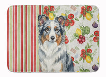 Load image into Gallery viewer, Blue Merle Border Collie Vegetables Memory Foam Kitchen Mat