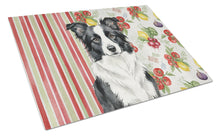 Load image into Gallery viewer, Border Collie Vegetables Glass Cutting Board
