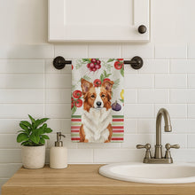 Load image into Gallery viewer, Red and White Border Collie Vegetables Kitchen Towel