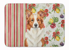 Load image into Gallery viewer, Red and White Border Collie Vegetables Memory Foam Kitchen Mat
