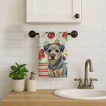 Load image into Gallery viewer, Blue and Tan Border Terrier Vegetables Kitchen Towel