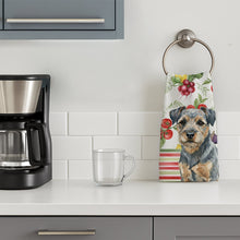 Load image into Gallery viewer, Blue and Tan Border Terrier Vegetables Kitchen Towel
