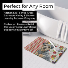 Load image into Gallery viewer, Blue and Tan Border Terrier Vegetables Memory Foam Kitchen Mat
