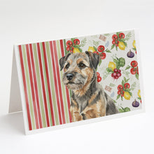 Load image into Gallery viewer, Grizzle and Tan Border Terrier Vegetables Greeting Cards Pack of 8