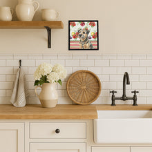 Load image into Gallery viewer, Grizzle and Tan Border Terrier Vegetables Framed Metal Print