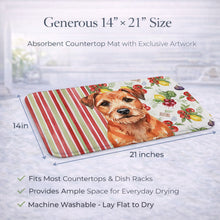 Load image into Gallery viewer, Red Border Terrier Vegetables Dish Drying Mat