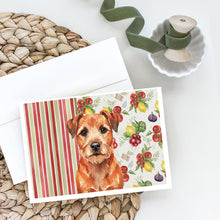 Load image into Gallery viewer, Red Border Terrier Vegetables Greeting Cards Pack of 8