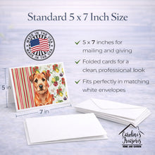 Load image into Gallery viewer, Red Border Terrier Vegetables Greeting Cards Pack of 8