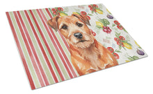 Load image into Gallery viewer, Red Border Terrier Vegetables Glass Cutting Board