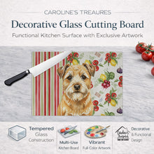 Load image into Gallery viewer, Wheaten Border Terrier Vegetables Glass Cutting Board