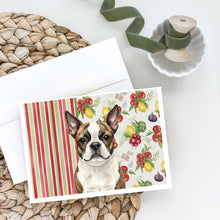 Load image into Gallery viewer, Brindle Boston Terrier Vegetables Greeting Cards Pack of 8