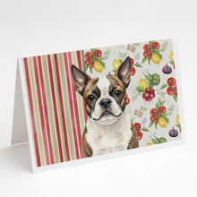 Load image into Gallery viewer, Brindle Boston Terrier Vegetables Greeting Cards Pack of 8
