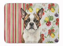 Load image into Gallery viewer, Brindle Boston Terrier Vegetables Memory Foam Kitchen Mat